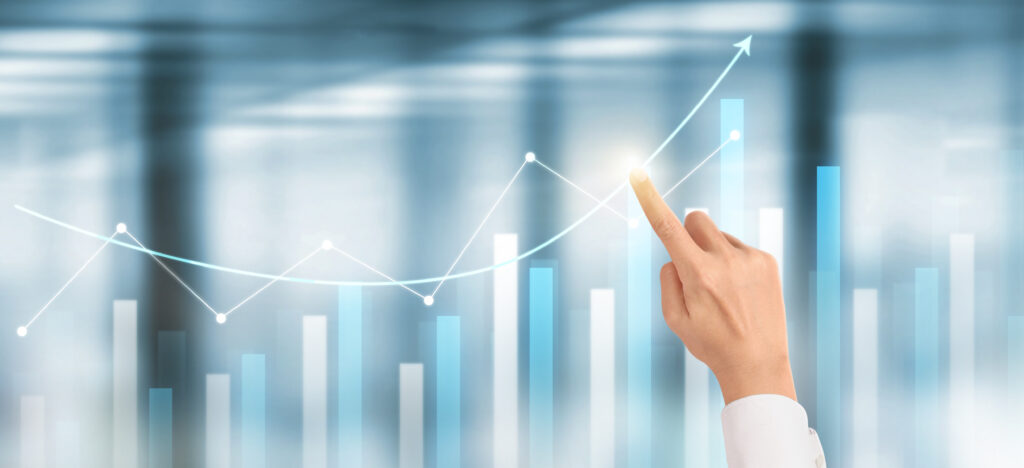 Hand Businessman Plan Graph Growth Increase Chart Positive Indicators His Business 1024x468